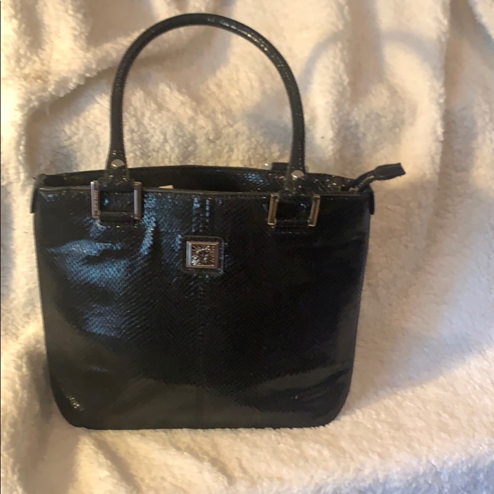 Anne Klein shoulder black purse